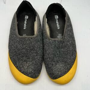 Mahabis Classic Slipper Womens 38 Gray Wool US 7.5 Comfort Shoe